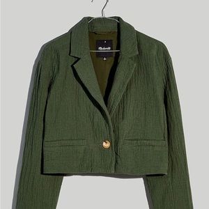 NWT Madewell Drop Should Cropped Blazer - size XL
